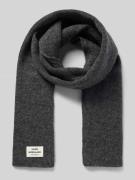 MADS NØRGAARD Schal mit Label-Detail in Anthrazit Melange, Größe 1