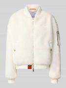 Original Bombers Bomberjacke aus Kunstfell mit Zweiwege-Reißverschluss...