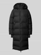Neo Noir Steppmantel mit Kapuze Modell 'Viviana' in Black, Größe 34