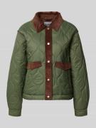 Pepe Jeans Regular Fit Steppjacke mit Cord-Besatz Modell 'PAOLA' in Kh...