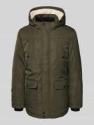 MCNEAL Parka mit Teddyfell und Pattentaschen in Oliv, Größe L