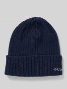 COLUMBIA Beanie mit Label-Stitching in Blau, Größe 1