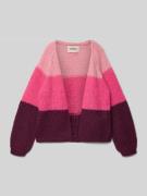 Only Loose Fit Cardigan in Color-Blocking-Optik Modell 'NORDIC' in Pin...