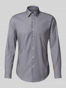 BOSS Slim Fit Businesshemd aus Twill Modell 'HANK' in Mittelgrau, Größ...