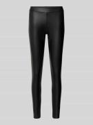 Pieces Slim Fit Hose in Lederoptik mit elastischem Bund Modell 'NEW SH...