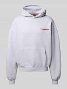 PROHIBITED Oversized Hoodie mit Kapuze in Hellgrau Melange, Größe M