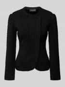 Emporio Armani Slim Fit Blazer aus Viskose-Mix mit Puffärmeln in Black...