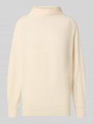 Zero Strickpullover aus Viskose-Mix mit Stehkragen in Offwhite, Größe ...