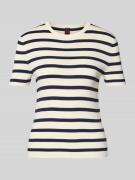 Stefanel T-Shirt aus Viskose-Mix mit Rundhalsausschnitt in Dunkelblau ...