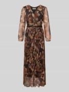ZABAIONE Maxikleid mit Gürtel Modell 'La44uriaa' in Hellbraun Melange,...