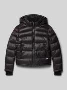 CARS JEANS Steppjacke mit Kapuze Modell 'Wolves' in Black, Größe 164