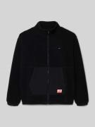 Tommy Hilfiger Teens Regular Fit Fleecejacke mit Baumwoll-Anteil in Bl...