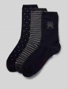 Tommy Hilfiger Socken aus Baumwoll-Mix im 3er-Pack in Dunkelblau, Größ...