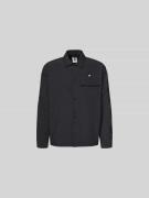 Wood Wood Relaxed Fit Hemdjacke mit Knopfleiste in Dunkelgrau, Größe L