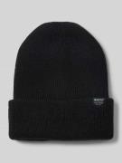 Barts Mütze mit Umschlag und Label-Detail Modell 'KINABALU' in Black, ...