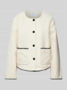 Vila Jacke mit Kontrastnähten Modell 'KAYA' in Offwhite, Größe 38