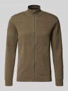 Lindbergh Cardigan mit Stehkragen und Reißverschluss in Schlamm, Größe...