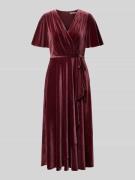 Christian Berg Cocktail Cocktailkleid mit V-Ausschnitt in Dunkelrot, G...