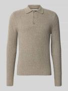 Casual Friday Strickpullover mit Polokragen Modell 'GAHN' in Hellgrau,...