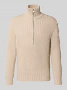 Drykorn Strickpullover mit Troyer-Kragen Modell 'MANUELO' in Beige, Gr...