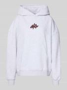 OH APRIL Boyfriend Hoodie mit Känguru-Tasche Modell 'Fluffy' in Hellgr...