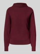 Zero Strickpullover aus Viskose-Mix mit Stehkragen in Rot, Größe 34