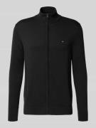 Tommy Hilfiger Regular Fit Strickjacke aus reiner Baumwolle in Black, ...