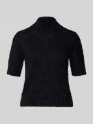Marc Cain Strickpullover mit Stehkragen und 1/2-Arm in Black, Größe 34
