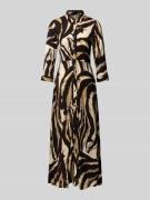 YAS Maxikleid mit Knopfleiste Modell 'SAVANNA' in Beige, Größe M