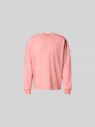 Diesel Sweatshirt mit gerippten Abschlüssen in Pink, Größe L