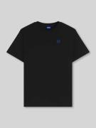 Hugo Blue T-Shirt mit Label-Patch in Black, Größe L