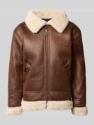 Alpha Industries Jacke mit Reißverschluss in Mittelbraun, Größe L