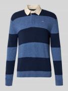 Gant Strickpullover mit Label-Stitching in Dunkelblau, Größe L
