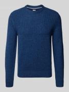 Brax Strickpullover mit gerippten Abschlüssen Modell 'RICK' in Royal, ...