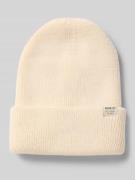 Barts Mütze mit Umschlag und Label-Detail Modell 'KINABALU' in Offwhit...