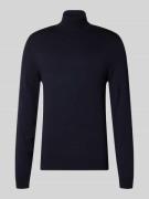 MCNEAL Rollkragenpullover aus Viskose-Mix in Marine, Größe L