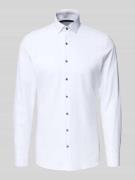 OLYMP No. Six Super Slim Fit Businesshemd aus Baumwoll-Mix in Weiss, G...