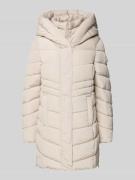 Tom Tailor Regular Fit Steppmantel mit Kapuze in Beige, Größe L