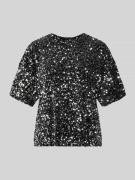 Jake*s Casual Blusenshirt mit Rundhalsausschnitt in Black, Größe 34