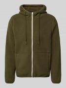 Blend Fleecejacke mit Kapuze Modell 'FROST' in Oliv, Größe L