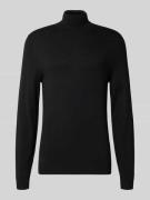 MCNEAL Rollkragenpullover aus Viskose-Mix in Black, Größe L