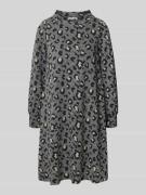More & More Knielanges Jerseykleid im Allover-Look in Anthrazit, Größe...