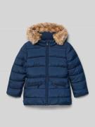 s.Oliver RED LABEL Regular Fit Steppjacke mit Webpelzbesatz in Marine,...