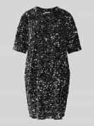 Jake*s Casual Minikleid mit Pailletten und Rundhalsausschnitt in Black...