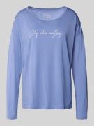 LASCANA Longsleeve mit Statement-Print in Blau, Größe 32-34