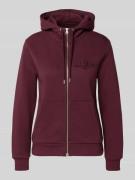 Gant Regular Fit Sweatjacke mit Logo-Stitching Modell 'Shield' in Bord...