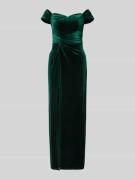 Lipsy Abendkleid mit Raffungen in Dunkelgruen, Größe 36