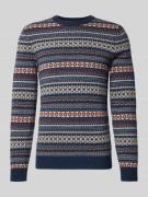 MCNEAL Strickpullover aus Woll-Mix mit Rundhalsausschnitt in Dunkelbla...