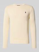Polo Ralph Lauren Strickpullover mit gerippten Abschlüssen in Offwhite...