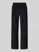 ZABAIONE Flared Fit Stoffhose in Cord-Optik Modell 'Magdalene' in Blac...